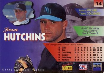 1996 Signature Rookies Preview #14 Jason Hutchins Back