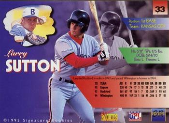 1996 Signature Rookies Preview #33 Larry Sutton Back