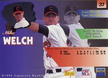 1996 Signature Rookies Preview #37 Mike Welch Back