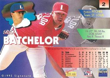 1996 Signature Rookies Preview - Autographs #2 Rich Batchelor Back