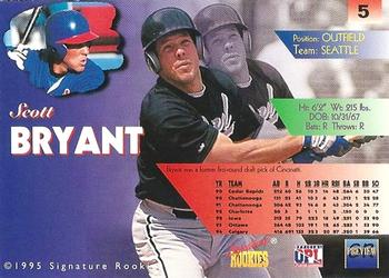 1996 Signature Rookies Preview - Autographs #5 Scott Bryant Back