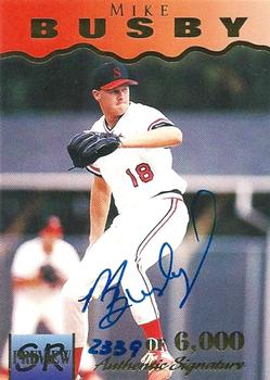 1996 Signature Rookies Preview - Autographs #6 Mike Busby Front