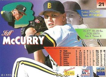 1996 Signature Rookies Preview - Autographs #21 Jeff McCurry Back
