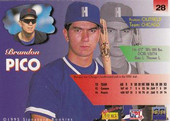 1996 Signature Rookies Preview - Autographs #28 Brandon Pico Back