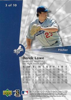 2005 Upper Deck Los Angeles Dodgers SGA #3 Derek Lowe Back