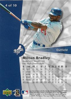 2005 Upper Deck Los Angeles Dodgers SGA #4 Milton Bradley Back