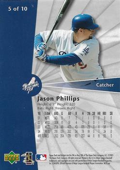 2005 Upper Deck Los Angeles Dodgers SGA #5 Jason Phillips Back