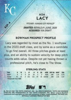 2021 Bowman Sterling #BSP-4 Asa Lacy Back