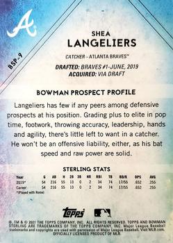 2021 Bowman Sterling #BSP-9 Shea Langeliers Back