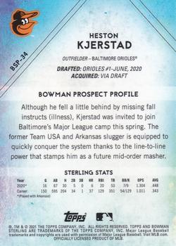 2021 Bowman Sterling #BSP-34 Heston Kjerstad Back