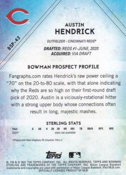 2021 Bowman Sterling #BSP-43 Austin Hendrick Back