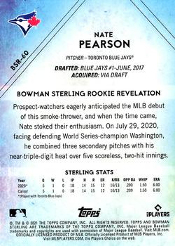 2021 Bowman Sterling #BSR-60 Nate Pearson Back