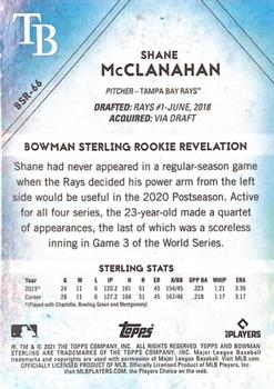2021 Bowman Sterling #BSR-66 Shane McClanahan Back
