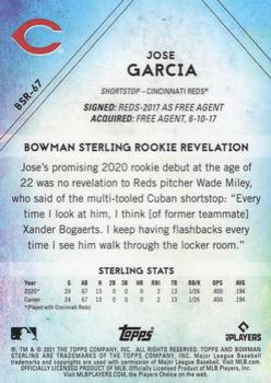 2021 Bowman Sterling #BSR-67 Jose Garcia Back