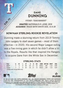 2021 Bowman Sterling #BSR-70 Dane Dunning Back