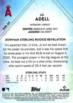 2021 Bowman Sterling #BSR-85 Jo Adell Back