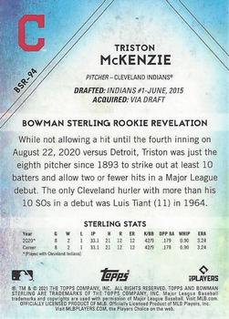 2021 Bowman Sterling #BSR-94 Triston McKenzie Back