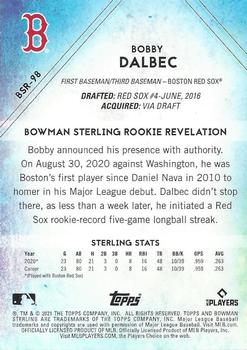 2021 Bowman Sterling #BSR-98 Bobby Dalbec Back