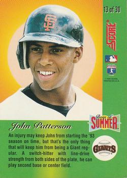 1993 Score - Boys of Summer #13 John Patterson Back