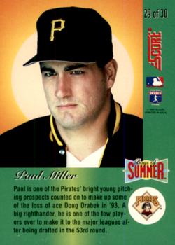 1993 Score - Boys of Summer #29 Paul Miller Back