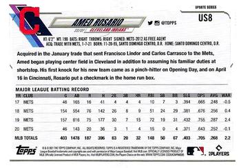 2021 Topps Update #US8 Amed Rosario Back
