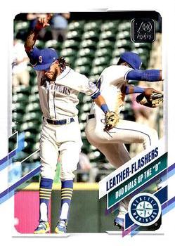 2021 Topps Update #US144 Leather Flashers (Taylor Trammell / J.P. Crawford) Front