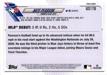 2021 Topps Update #US170 Nate Pearson Back