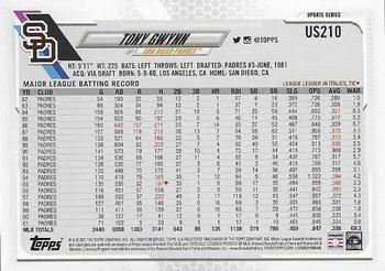 2021 Topps Update #US210 Tony Gwynn Back