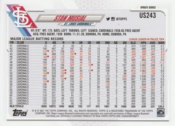 2021 Topps Update #US243 Stan Musial Back