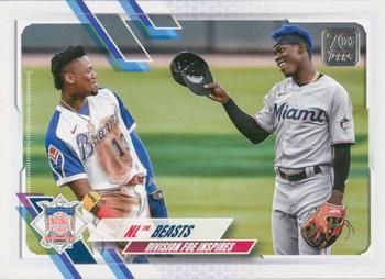 2021 Topps Update #US306 NL Beasts (Ronald Acuna Jr. / Jazz Chisholm Jr.) Front