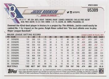 2021 Topps Update #US309 Jackie Robinson Back