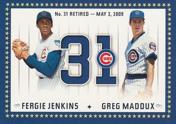 2009 Vine Line Chicago Cubs #31 Retirement #NNO Fergie Jenkins / Greg Maddux Front
