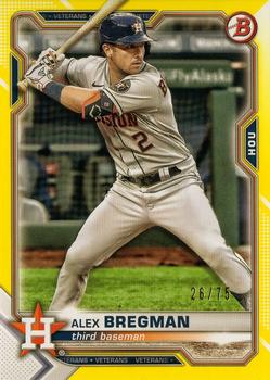 2021 Bowman - Yellow #25 Alex Bregman Front