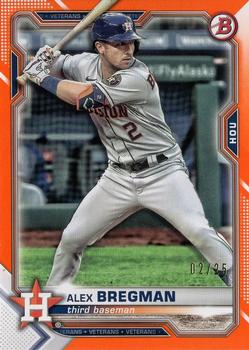 2021 Bowman - Orange #25 Alex Bregman Front