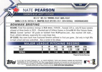 2021 Bowman - Platinum #59 Nate Pearson Back