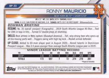 2021 Bowman - Prospects #BP-23 Ronny Mauricio Back