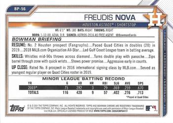 2021 Bowman - Prospects #BP-56 Freudis Nova Back