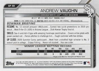 2021 Bowman - Prospects #BP-88 Andrew Vaughn Back