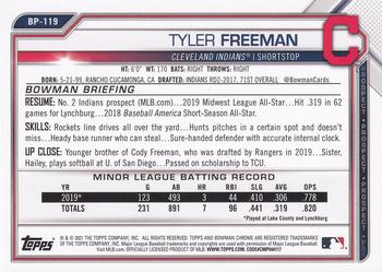 2021 Bowman - Prospects #BP-119 Tyler Freeman Back