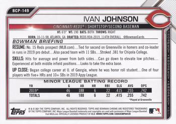2021 Bowman - Prospects #BCP-149 Ivan Johnson Back