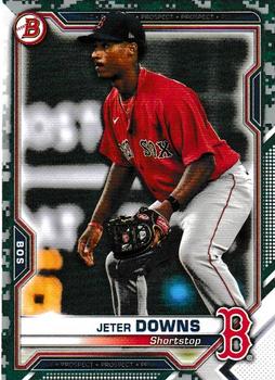 2021 Bowman - Prospects Camo #BP-107 Jeter Downs Front