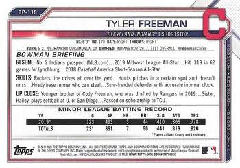 2021 Bowman - Prospects Camo #BP-119 Tyler Freeman Back