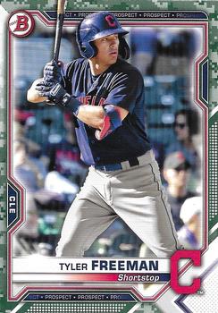 2021 Bowman - Prospects Camo #BP-119 Tyler Freeman Front