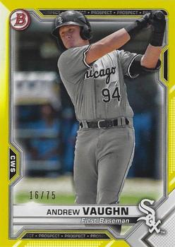 2021 Bowman - Prospects Yellow #BP-88 Andrew Vaughn Front