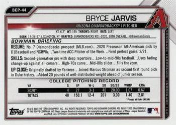 2021 Bowman - Chrome Prospects #BCP-44 Bryce Jarvis Back