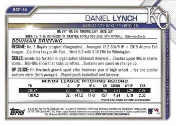 2021 Bowman - Chrome Prospects #BCP-54 Daniel Lynch Back