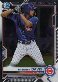 2021 Bowman - Chrome Prospects #BCP-65 Brennen Davis Front