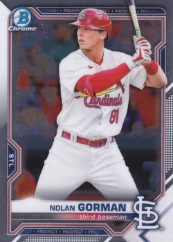 2021 Bowman - Chrome Prospects #BCP-90 Nolan Gorman Front