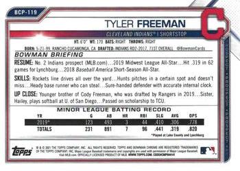 2021 Bowman - Chrome Prospects #BCP-119 Tyler Freeman Back