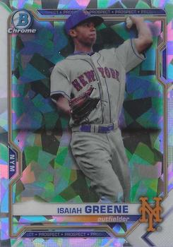 2021 Bowman - Chrome Prospects Atomic Refractor #BCP-62 Isaiah Greene Front